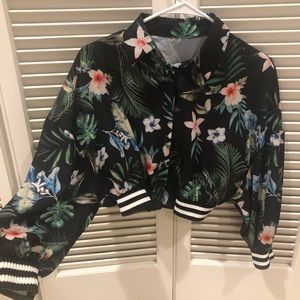 Floral bomber jacket